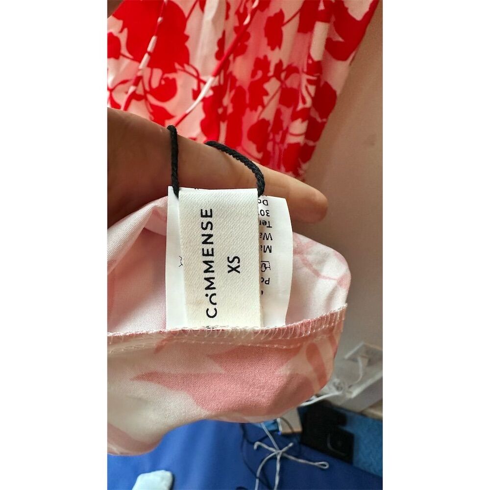 NWT COMMENSE XS blooming in summer Red Floral Cami maxi dress. - Picture 7 of 12